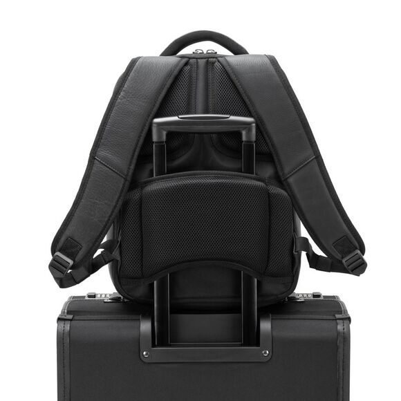 Alpine Swiss 13” Laptop Travel Backpack Genuine Leather Slim Carry On Daypack - Picture 6 of 6